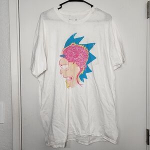 Rick & Morty White Loot Crate T-Shirt Adult Swim Large Cartoon Tee Shirt New
